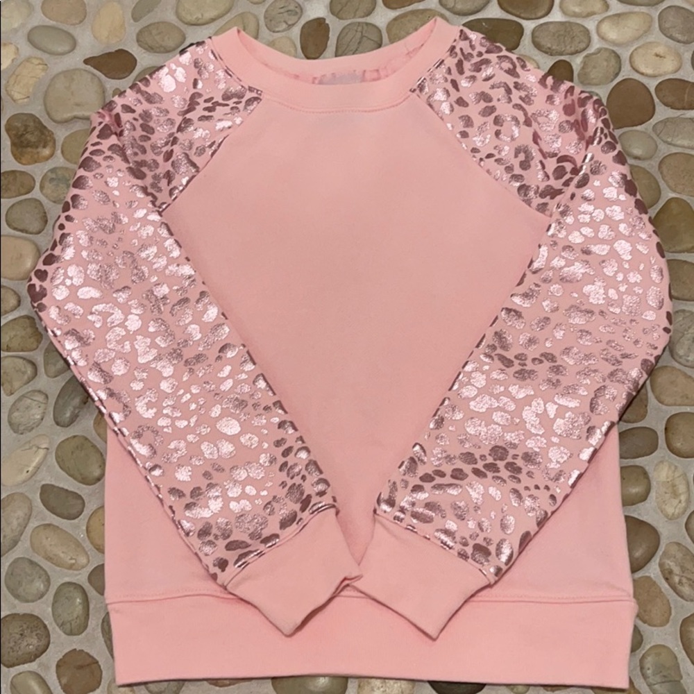 Athletic Girls Size S (6-6x) Pink Sweatshirt EUC